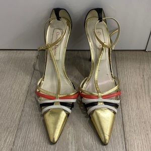 Christian Lacroix gold shoes size 37